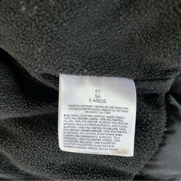 Old Navy black / dark gray girls coat - Picture 4 of 5